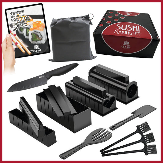 Isottcom Sushi Making Kit - Premium Sushi Set, Soy Sauce Mixing Bowls,  Chopsticks with Holders, Bamboo Mat - Sushi rolling Kit for Home - Sushi  roller